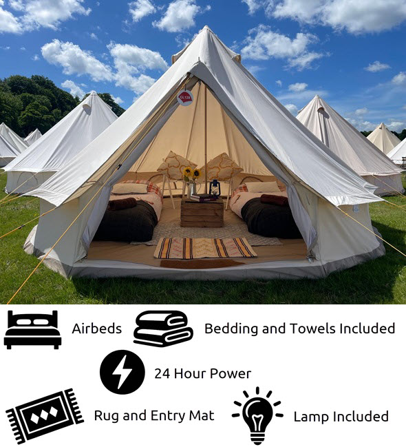 2/3 Person Glamping Tent With Power - Belgian F1 Grand Prix